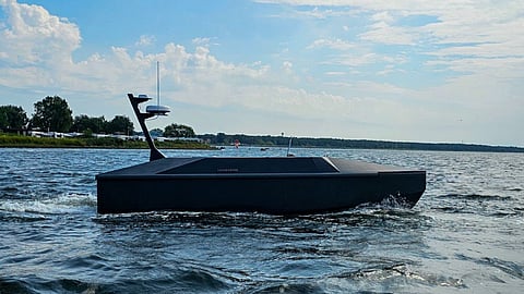 The USV during initial sea trials