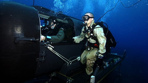 The US Navy Seal team mini-sub