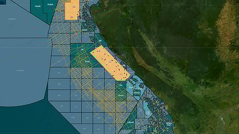 Map of Gabon offshore blocks