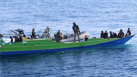One of two Indonesian boats seized by the Australian Border Force for illegal fishing between August 8 and 9, 2025