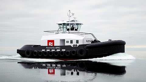 Rendering of Curtin Maritime's new hybrid-electric tugs