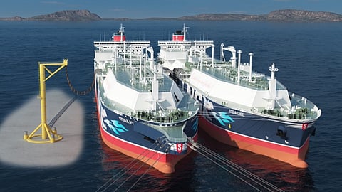 Illustration of jettyless LNG infrastructure