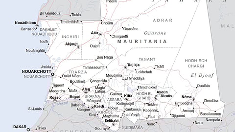Map of Mauritania