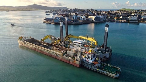 Boskalis dredgers working Lerwick Port project