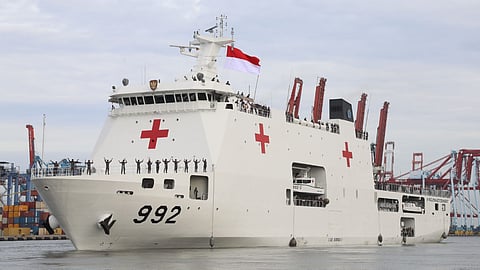 The Indonesian Navy hospital ship KRI Dr Radjiman Wedyodiningrat