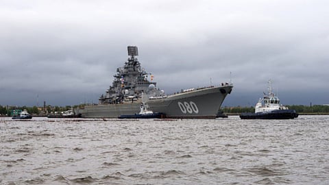 The Russian Navy Kirov-class nuclear-powered cruiser Admiral Nakhimov