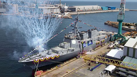 Launching ceremony of the Republic of Korea Navy guided-missile destroyer ROKS Dasan Jeong Yak-yong, September 17, 2025