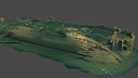 3D photogrammetry model of the schooner F.J. King, which sank in Lake Michigan off Baileys Harbor, Wisconsin, on September 15, 1886