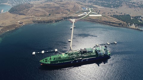The FSRU Turquoise P at Turkey's Etki Liman LNG terminal