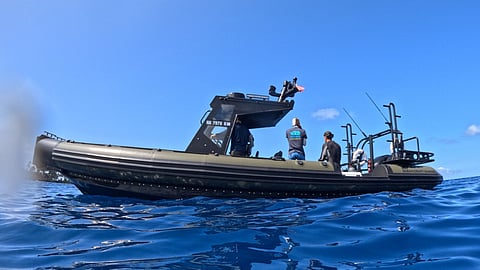 Akoʻakoʻa Reef Restoration Program RIB