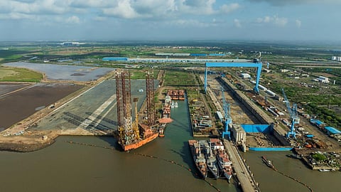 Swan Defence and Heavy Industries shipyard in Gujarat