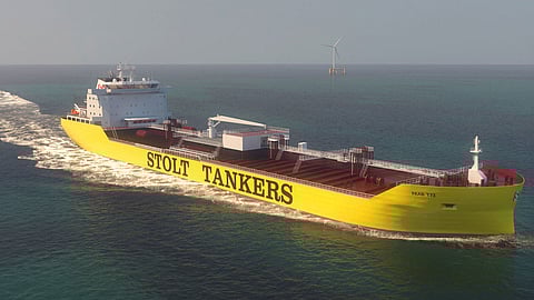 Rendering of a 38,000DWT chemical tanker