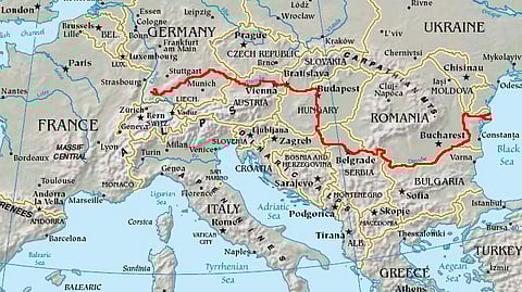 Danube map