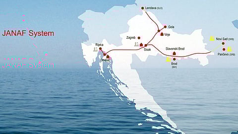 Map of JANAF pipeline system