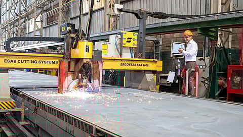 Cutting of the first steel for Wind Energy Construction's new construction vessel
