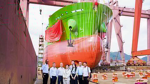 Launch of Fratelli Cosulich's new bunkering tanker Maya Cosulich, October 9, 2025
