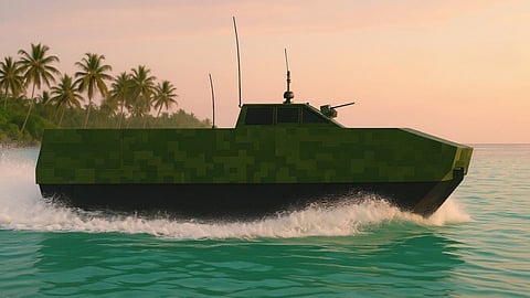 Concept render of Eureka Naval Craft's new high-speed catamaran design