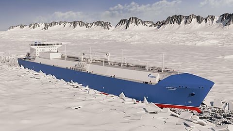 Rendering of an Arc4 ice class LNG carrier