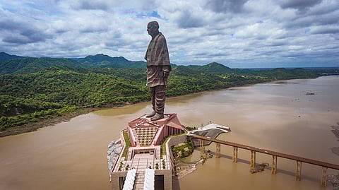 Statue of Unity along the Narmada River