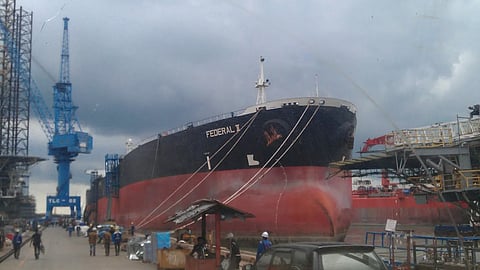 The FSO Federal II at ASL's shipyard in Batam, Indonesia, February 11, 2013