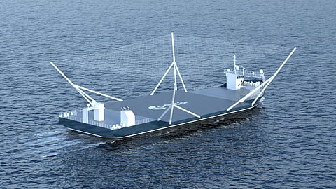 Artist's impression of the rocket stage recovery vessel