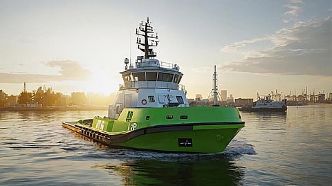 Rendering of the new electric tug