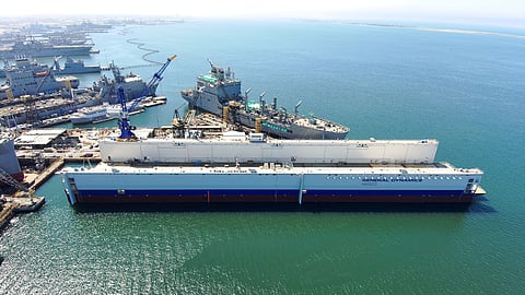 The floating dock in San Diego