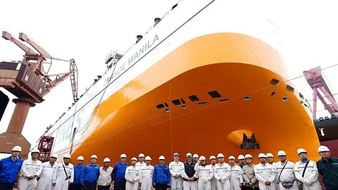 Launch of Grimaldi's new pure car and truck carrier Grande Manila in Shanghai, November 5, 2025