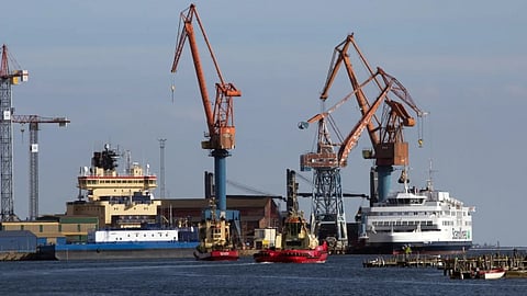 Oresund Dry Dock Shipyard in the Port of Landskrona, Sweden