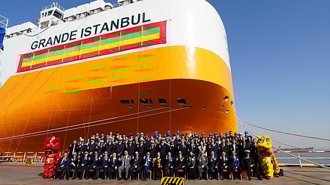 Delivery of Grande Istanbul, the Grimaldi Group's newest pure car and truck carrier, in Shanghai, November 28, 2025