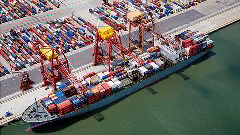 Containership at the Port of Brisbane