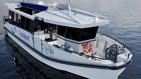 Rendering of Lorient Agglomération's new electric commuter ferry