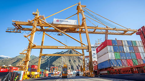 One of Boluda Maritime Terminals’ cranes in the Canary Islands