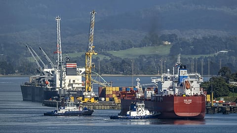 Ships at the Port of Bell Bay, Tasmania