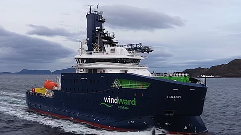 Windward Offshore's new hybrid CSOV during sea trials