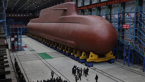 Construction of an 8,700-ton nuclear-powered submarine, North Korea