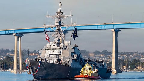 The USS Lenah Sutcliffe Higbee returned to San Diego after a nine-month deployment