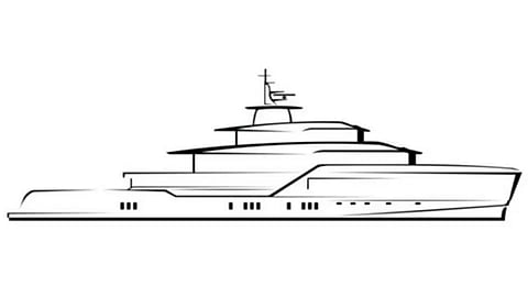 Drawing of 60-metre yacht acquired by Rubico