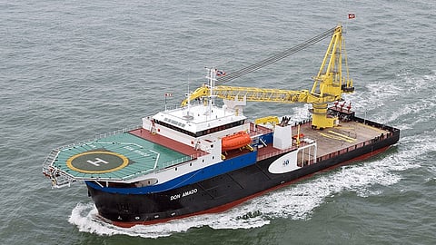 Don Amado, a diving support vessel owned by the now-bankrupt Oceanografia