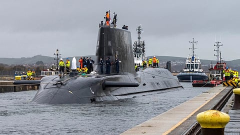 The Royal Navy Astute-class nuclear-powered submarine HMS Anson