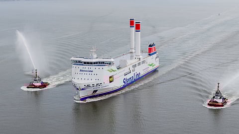 Stena Connecta arriving in Belfast