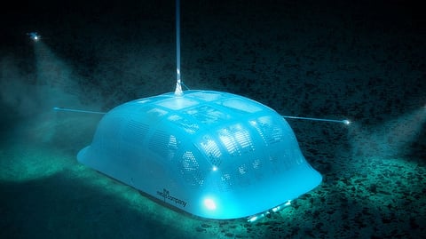 Rendering of the Metals Company's robotic nodule collector