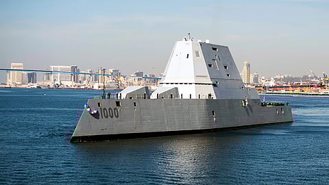 The US Navy stealth destroyer USS Zumwalt