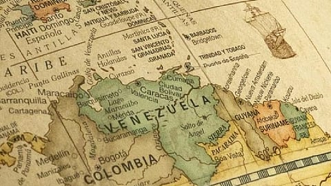 venezuela guyana colombia suriname caribbean map