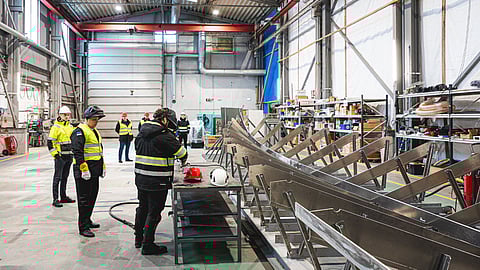 Laying of the keel of the first of two new coastal patrol craft ordered by the Estonian Navy
