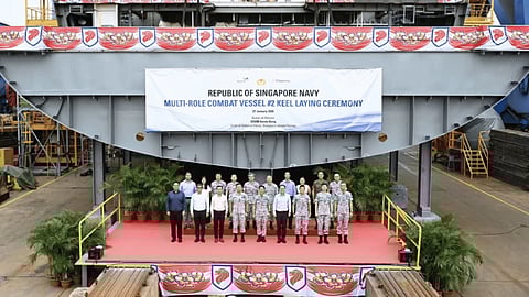 Keel-laying ceremony for the Republic of Singapore Navy's second Victory-class multi-role combat vessel, January 27, 2026
