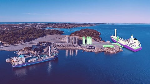 Concept render of CO2 terminal in Norway