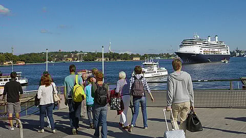 Passengers awaiting embarkation Ports of Stockholm