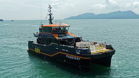 The 27-metre crewboat Phantasy
