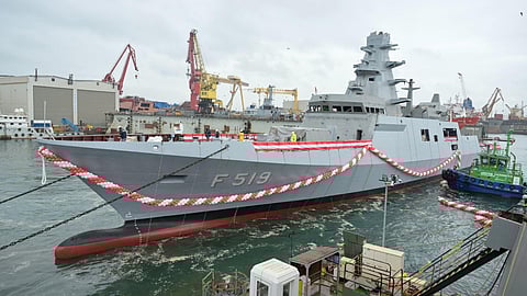 Launch of the future TCG Akdeniz, the Turkish Navy's fifth Istif-class frigate, February 3, 2026